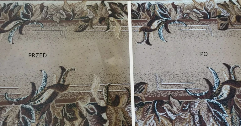Wykładzina przed i&nbsp;po&nbsp;czyszczeniu