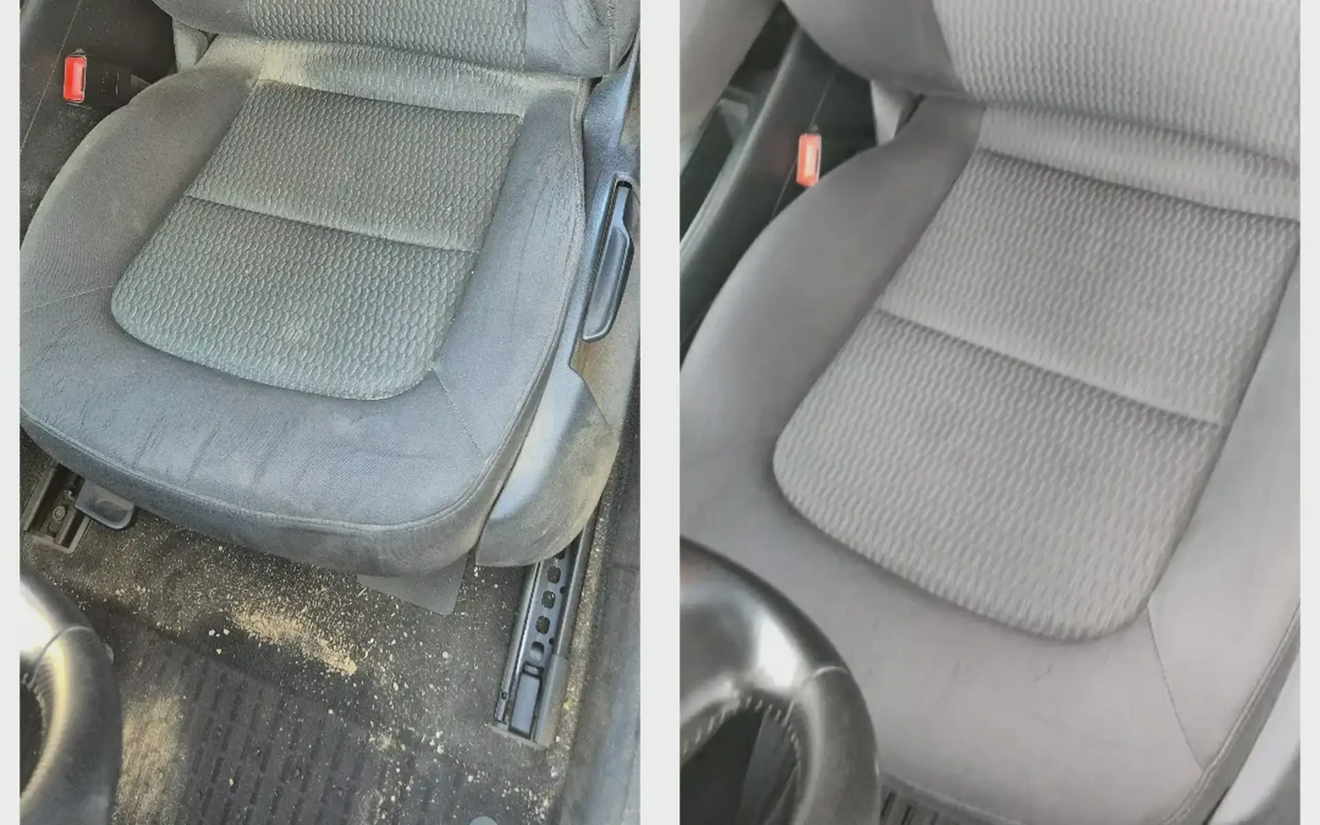 Tapicerka przed i&nbsp;po&nbsp;czyszczeniu